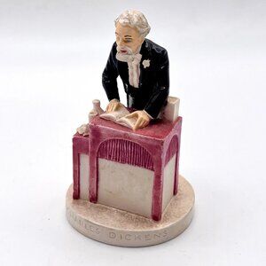 VTG Sebastian Miniature Charles Dickens Hand Painted Writer Desk Figurine Baston
